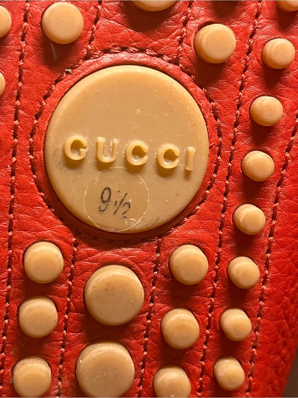Authentic Gucci Red leather loafers size 9.5 G / 10 US